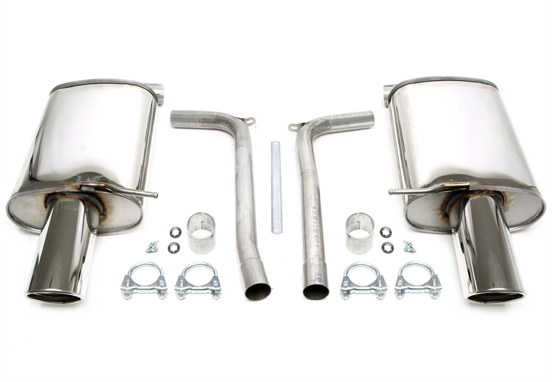 TA Technix Duplex Edelstahlanlage 1x100mm Links+Rechts passend für Audi A4 Quattro Limo.+Avant Typ 8E-B6