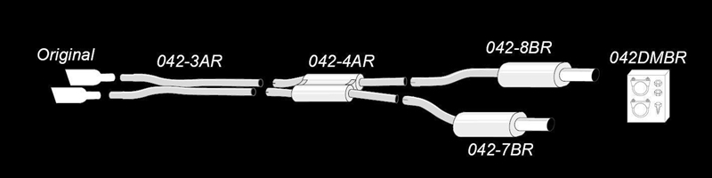 TA Technix Duplex Edelstahlanlage 1x100mm Links+Rechts passend für Audi A6 Quattro Limo.+Avant 2.4+3.0l Typ 4B-C5