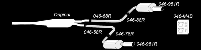 TA Technix Duplex Edelstahlanlage 1x100mm Links+Rechts passend für Audi A6 Quattro Limo.+Avant Typ 4F-C6 / A6 Allroad Typ 4FH-C6