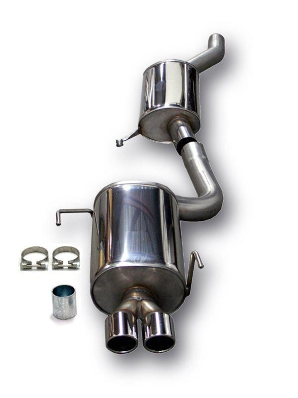 TA Technix stainless steel system 2x80mm suitable for Audi 80/B4 S2/RS2 Sedan + Avant Type B4