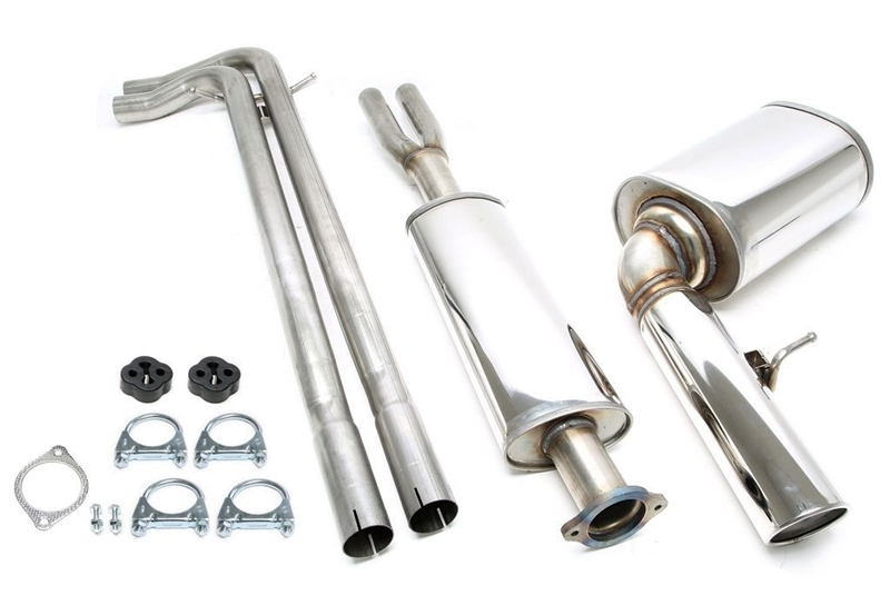 TA Technix Edelstahlanlage 1x100mm passend für Volvo V70 II AWD 2.4D-D5/2.5T ab BJ06/04 Typ S
