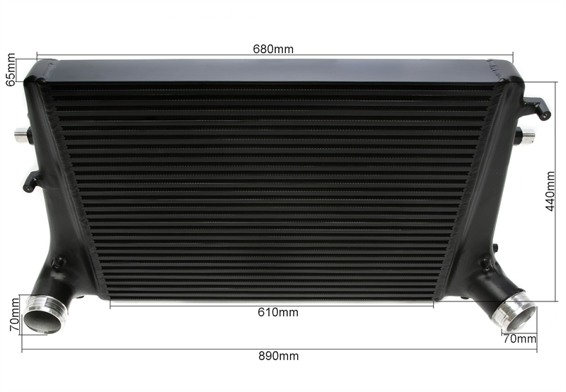 TA Technix Ladeluftkühler Kit passend für Audi A3/S3 (8P) / TT (8J) / Seat Leon (1P)/ Skoda Octavia (1Z), Superb (3T) / Golf V+VI (1K) / Jetta III+IV (1KM/16(16H) / Eos (1F) / Passat (3C/3CC) / Scirocco III (13)
