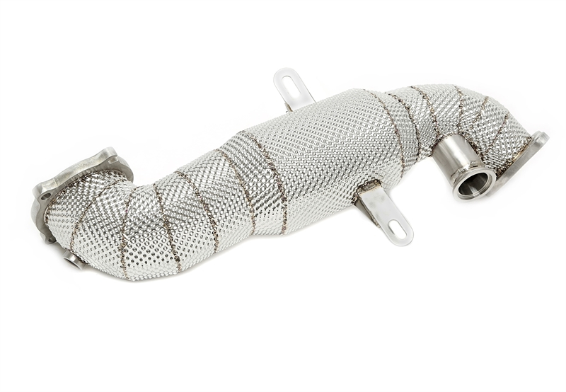 TA Technix Downpipe mit Hitzeschild und Katalysator passend für Alfa Romeo Giulia 2.0l Turbo Typ 952 / Stelvio 2.0l Turbo Q4 Typ 949