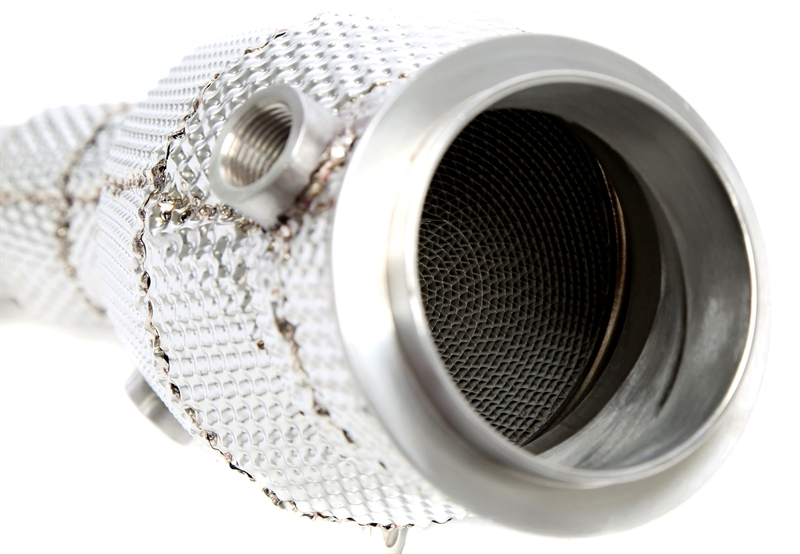 TA Technix Downpipe mit Hitzeschild und Katalysator passend für Alfa Romeo Giulia 2.9l Turbo Quadrifoglio Typ 952 / Stelvio 2.9l Turbo Q4 Typ 949