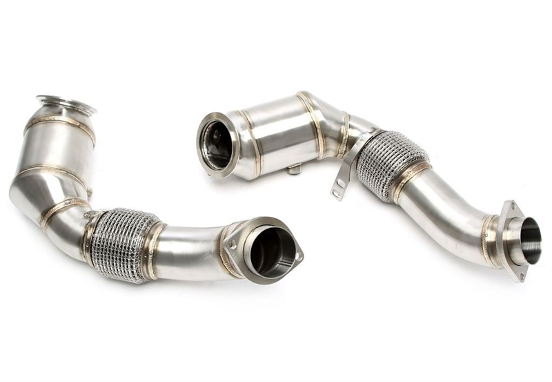 TA Technix Downpipe mit Katalysator mit Flexrohr passend für BMW 5er Serie F10/11/07, 6er Serie F12/F13, 7er Serie F01/02/03, X5 E70, X6 E71 - N63 Motoren