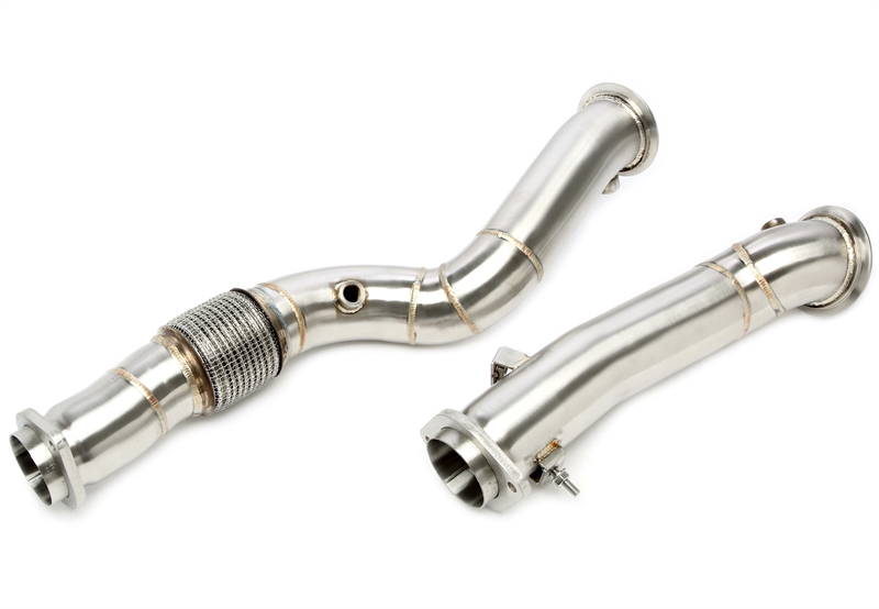 TA Technix Downpipe ohne Katalysator mit Flexrohr passend für BMW 2er Serie M2 Typ G87, 3er Serie M3 Typ G80, 4er Serie M4  Typ G82 - Motorcode S58