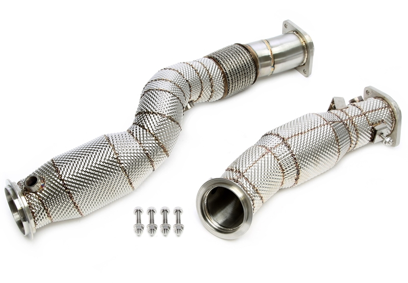 TA Technix Downpipe mit Hitzeschild und Katalysator passend für BMW 2er Serie M2 Typ G87, 3er Serie M3 Typ G80, 4er Serie M4  Typ G82 - Motorcode S58