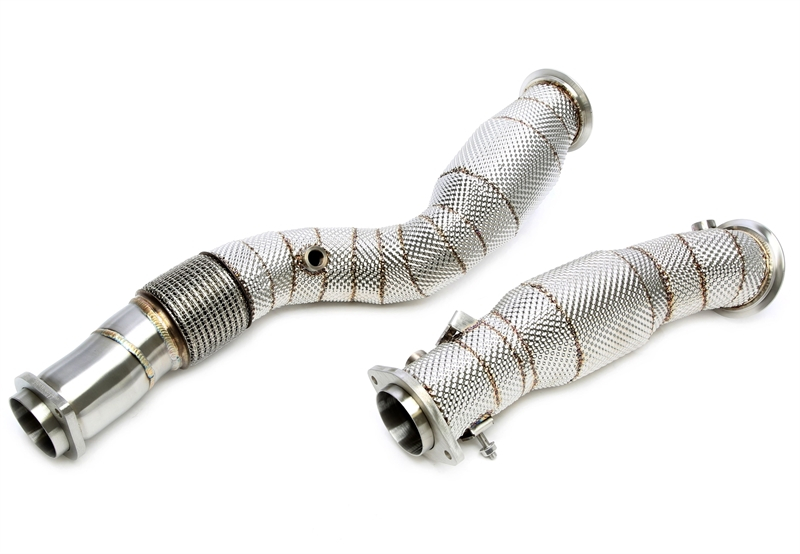 TA Technix Downpipe mit Hitzeschild und Katalysator passend für BMW 2er Serie M2 Typ G87, 3er Serie M3 Typ G80, 4er Serie M4  Typ G82 - Motorcode S58
