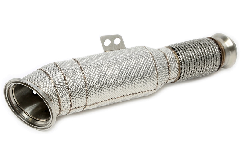TA Technix Downpipe mit Hitzeschild und Katalysator mit passend für BMW 2er Serie Typ G42, 3er Typ G20/21, 5er Typ G30/31, 6er Typ G32, 7er Typ G11, 8er Typ G14/15/16, Z4 Typ G29, Toyota Supra MK5 Typ A91 - Motorcode B58