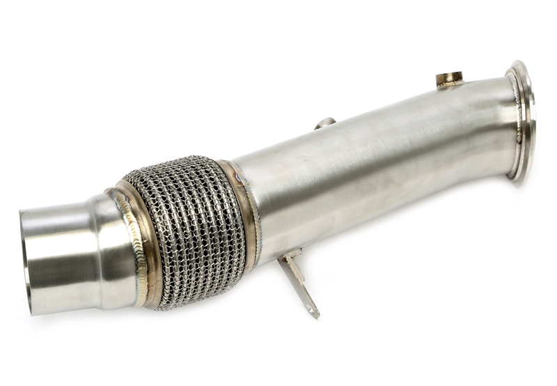 TA Technix Downpipe ohne Katalysator mit Flexrohr passend für BMW 5er Serie Typ F10, F11, F07, 6er Serie Typ F12, F13, F06, 7er Serie Typ F01, F02, X5 mit EWG Typ F15, X6 mit EWG Typ F16,  - Motorcode N55