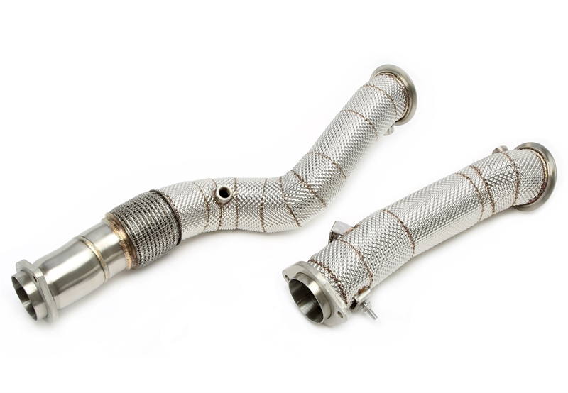 TA Technix Downpipe mit Hitzeschild und Flexrohr passend für BMW 2er Serie M2 Typ G87, 3er Serie M3 Typ G80, 4er Serie M4  Typ G82 - Motorcode S58