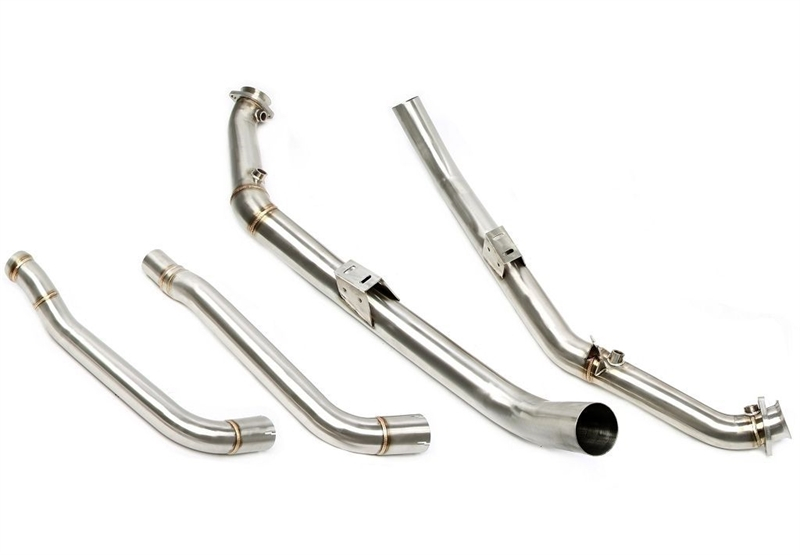 TA Technix Downpipe besteht aus Vorder und Mittelrohr passend für Mercedes Benz E-Klasse E63 AMG W212, S212 - M157 Motoren