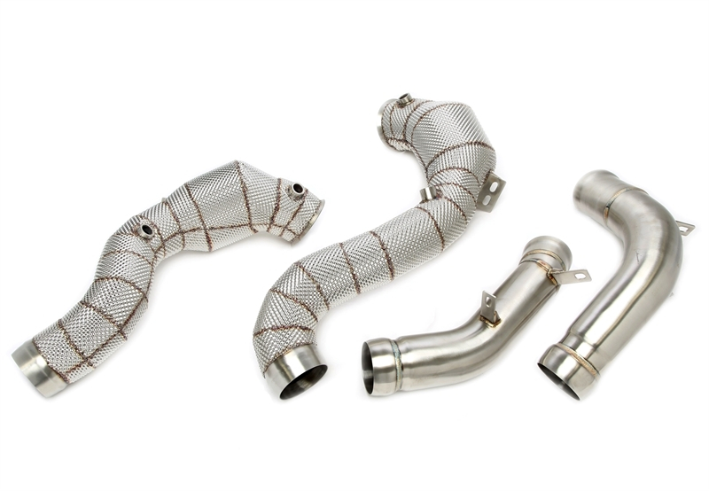 TA Technix Downpipe mit Hitzeschild und Katalysator passend für Mercedes-Benz E-Klasse AMG E63, E63S W213 - Motorcode M177