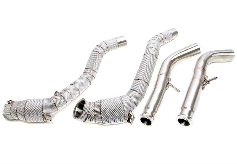 TA Technix Downpipe mit Hitzeschild und Katalysator passend für Mercedes Benz G-Klasse G500, G63 AMG W463A