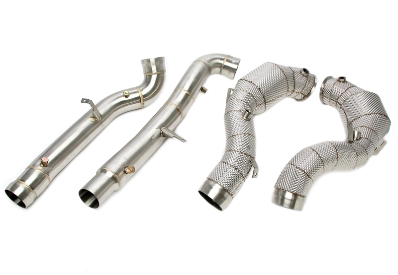 TA Technix downpipe with heat shield and catalytic converter fits for Mercedes-Benz AMG GT GTS/GTC/GTR C190/R190 - Motorcode M178