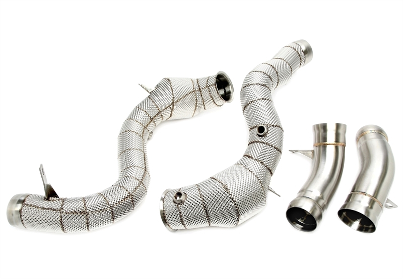 TA Technix Downpipe mit Hitzeschild und Katalysator passend für Mercedes Benz GLC-Klasse C63 AMG X253, GLC Coupe C253 - Motorcode M177