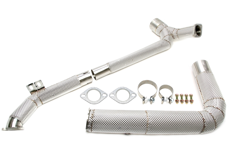 TA Technix Downpipe mit Hitzeschutz ohne Katalysator 3-teilig passend für Porsche 718 Boxster/718 Cayman 2.0/2.5l Typ 982