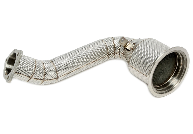 TA Technix Downpipe mit Hitzeschild und Katalysator / Vorkatersatzrohr passend für Porsche Panamera /4 3.0T Typ 971