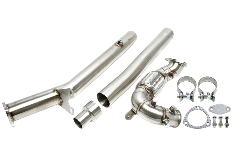TA Technix Downpipe mit Flexrohr passend für Audi A3 (8P) / Skoda Octavia (1Z), Superb (3T) / VW Golf VI (1K), Jetta (1KM), Scirocco III (13), Touran (1T) - 1.6l+2.0l TDI