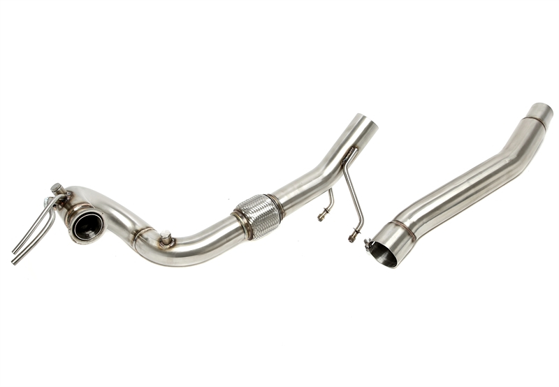TA Technix Downpipe mit Flexrohr passend für Audi A3 (8P) / Seat Altea (5P),Leon (1P), Toledo (5P) / Skoda Octavia (1Z), Superb (3T) / VW Caddy (2K), Eos (1T), GolfV (1K), Jetta (1KM), Passat (3C), Touran (1T) - 1.9 TDI+2.0 TDI