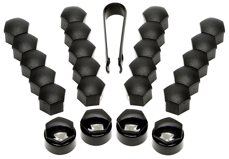 TA Technix Radbolzenkappen Set schwarz matt