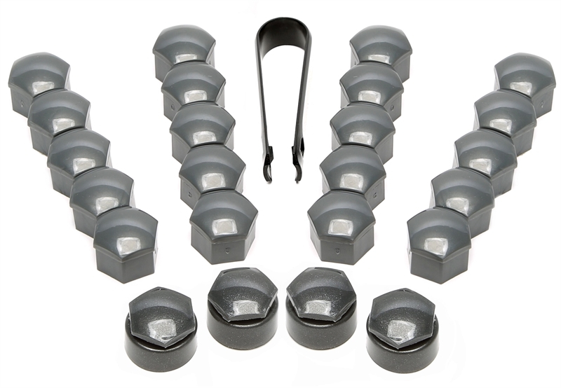 TA Technix Radbolzenkappen Set grau glanz