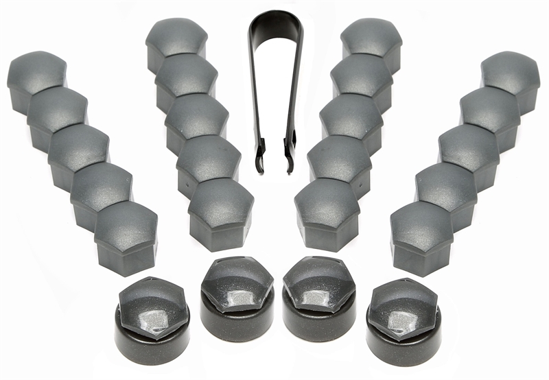 TA Technix Radbolzenkappen Set grau matt