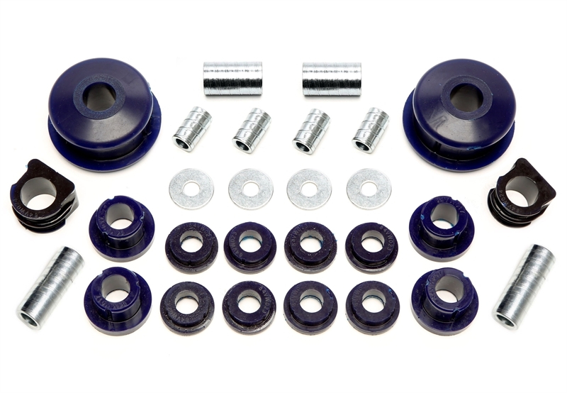 TA Technix PU-bushings kit 28-pieces / front axle with 23mm rod / fits Audi A3 (8L)/ Seat Leon, Toledo II (1M)/ Skoda Octavia (1U)/ VW Bora, Golf IV (1J)/ New Beetle (9C/1C/1Y)