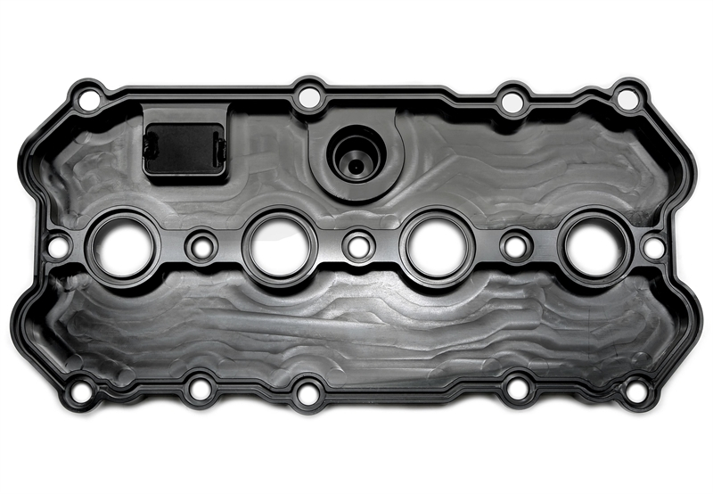 TA Technix Alu gefräster Ventildeckel in schwarz mit KGE Kit passend für Audi / Seat / Skoda / VW der MQB-Plattform (EA113)