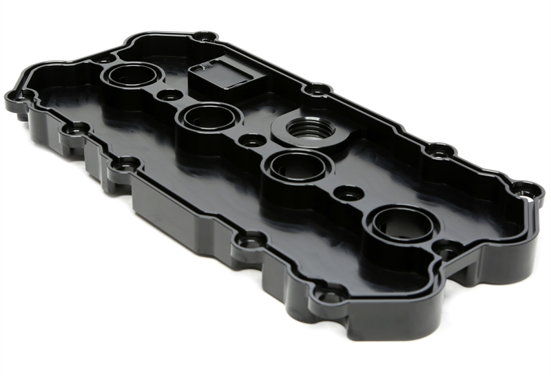 TA Technix Alu gefräster Ventildeckel in schwarz mit KGE Kit passend für Audi / Seat / Skoda / VW der MQB-Plattform (EA113)