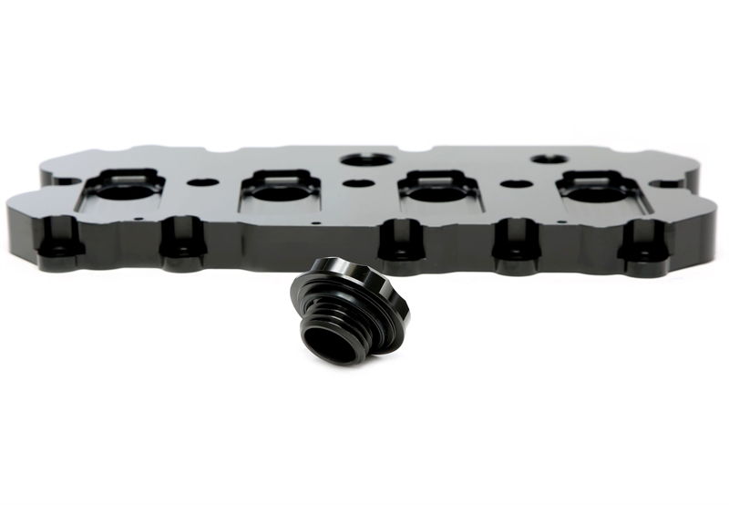 TA Technix aluminum milled valve cover in black suitable for Audi / Seat / Skoda / VW of the MQB platform (EA113)