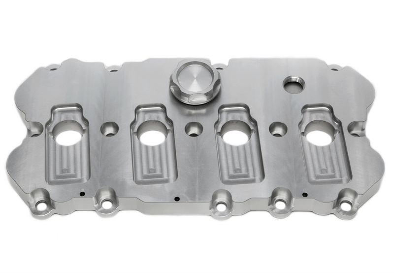 TA Technix Alu gefräster Ventildeckel in silber passend für Audi / Seat / Skoda / VW der MQB-Plattform (EA113)