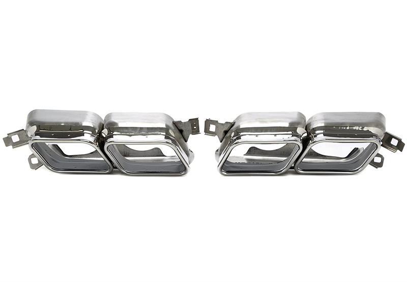 TA Technix Endrohrblende zum anschrauben "single port" in chrom/glänzend passend für BMW 7er Serie (F01)