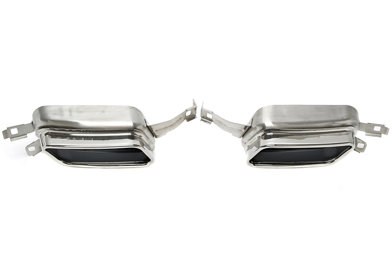 TA Technix Endrohrblende zum anschrauben "double port" in chrom/glänzend passend für BMW 7er Serie (F01)