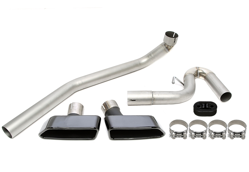 TA Technix Endrohrblende  zum anschrauben "single design" in chrom/glänzend passend für BMW 5er Serie (F10)