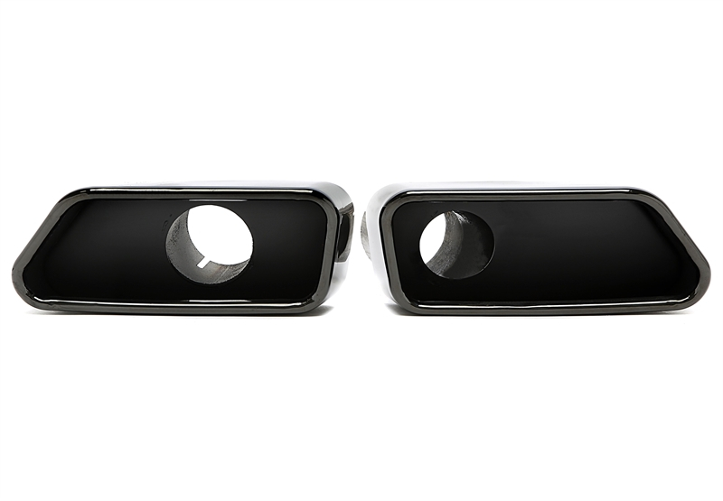 TA Technix Endrohrblende  zum anschrauben "single design" in chrom/glänzend passend für BMW 5er Serie (F10)