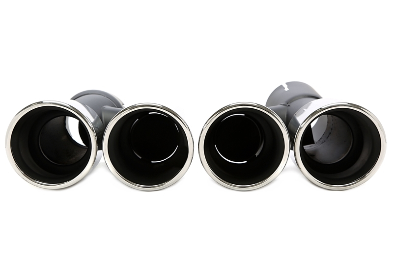 TA Technix Endrohrblende zum anschrauben "double design" oval in chrom/glänzend passend für BMW 5er Serie (G30, G31)