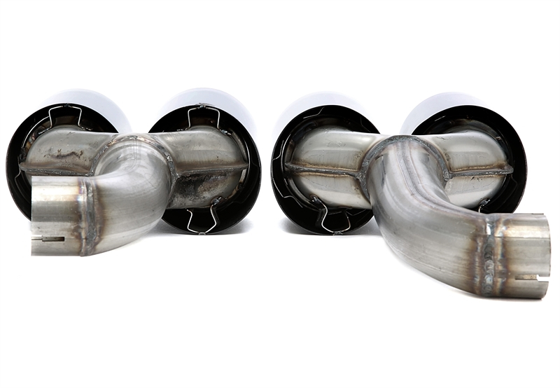 TA Technix Endrohrblende  zum anschrauben "single design" in schwarz/glänzend passend für Mercedes Benz A-Klasse (W177) / CLA-Klasse (W118) A35/CLA35