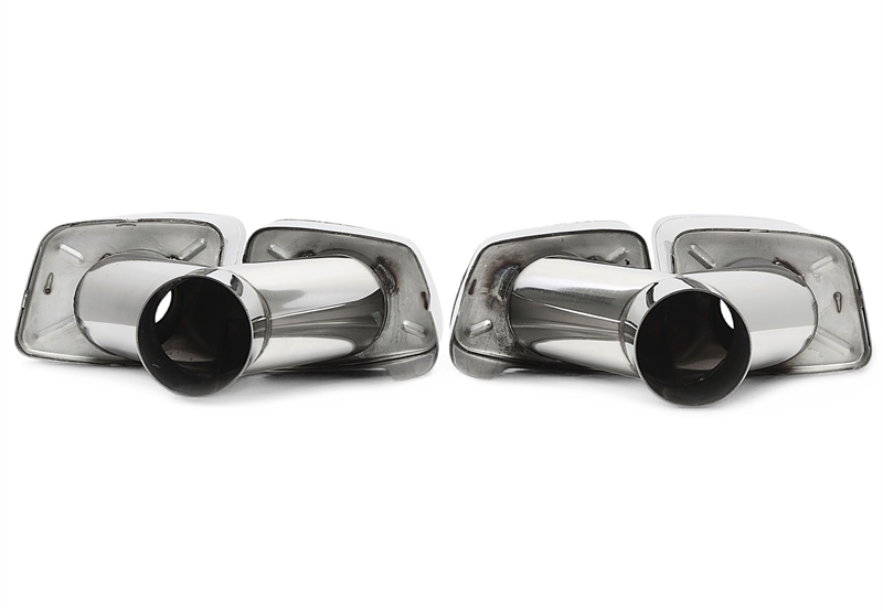 TA Technix universelles Edelstahl Endrohr zum anschweissen "Y-Rohr double design" in chrom/glänzend passend für Mercedes Benz