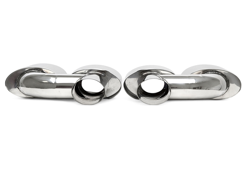 TA Technix universelles Edelstahl Endrohr zum anschweissen "H-Rohr single design" in chrom/glänzend passend für Mercedes Benz