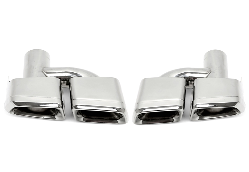 TA Technix universelles duplex Edelstahl Endrohr Links+Rechts zum anschweissen in chrom/glänzend