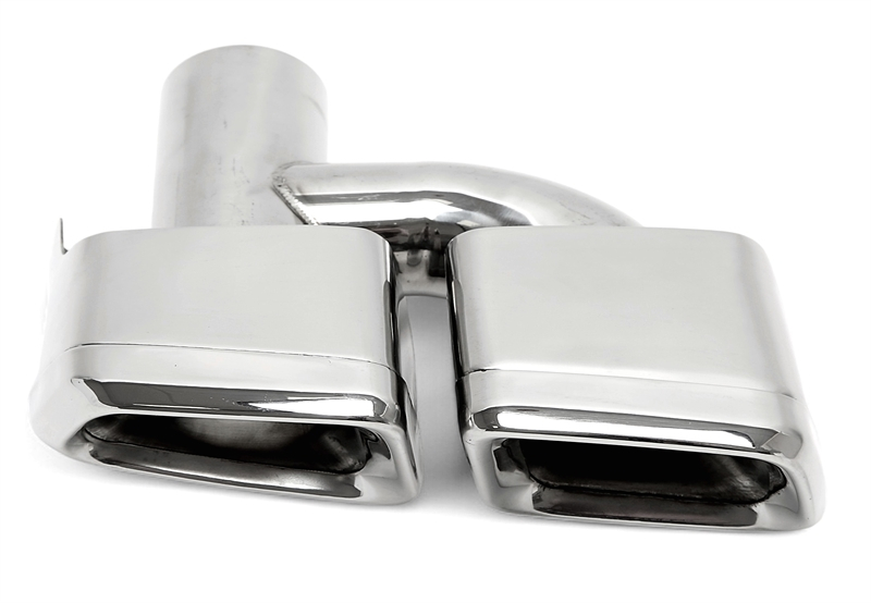 TA Technix universelles duplex Edelstahl Endrohr Rechts zum anschweissen in chrom/glänzend