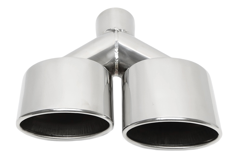 TA Technix universelles duplex Edelstahl Endrohr Rechts zum anschweissen in chrom/glänzend