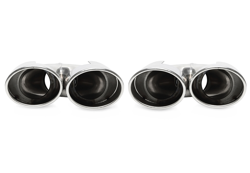 TA Technix universelles duplex Edelstahl Endrohr Links+Rechts zum anschweissen in chrom/glänzend