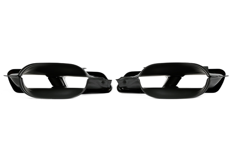TA Technix Endrohrblende zum anschrauben "double design-1" in schwarz/glänzend passend für Mercedes Benz E-Klasse (W212) / S-Klasse (W222)