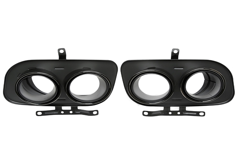 TA Technix Endrohrblende zum anschrauben "double design" in schwarz/glänzend passend für Porsche 911 (992)