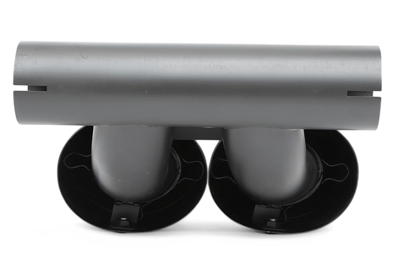 TA Technix Endrohrblende zum anschrauben "double design" in schwarz/glänzend passend für Porsche Boxster/Cayman (981, 987)