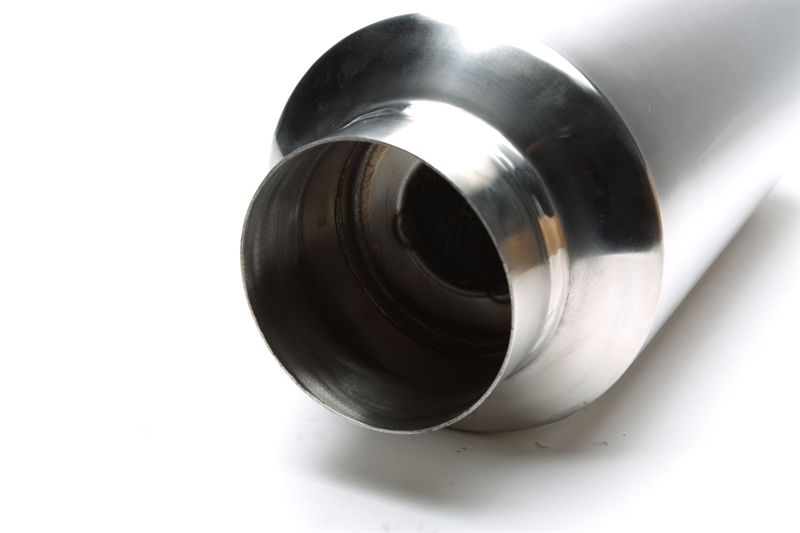 TA Technix Edelstahl Sportendschalldämpfer universal 115 / 65mm rund / scharf