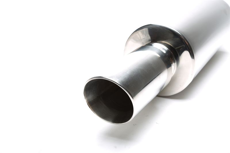 TA Technix Edelstahl Sportendschalldämpfer universal 75 x 77mm oval / angeschrägt