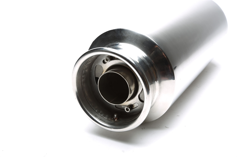 TA Technix Edelstahl Sportendschalldämpfer universal 115 / 45mm rund / gebördelt / Silencer im Endrohr